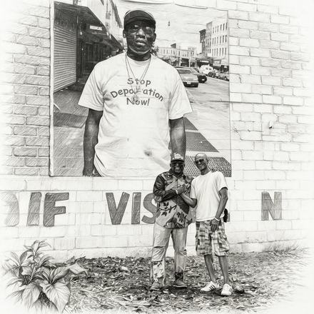 Illustration: Dahkil and Russell Frederick at the Griots of Visual Memory mural